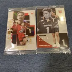 西田有志 バレーボール日本代表 カード2枚セット