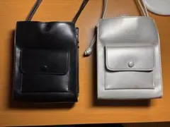 ピンクラテ　ショルダーバッグ ブラック シルバー