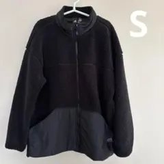 adidas レディース フリース ジャケット ボア ブラック 黒 S