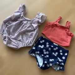女の子用水着セット 95cm以下 フリル付き