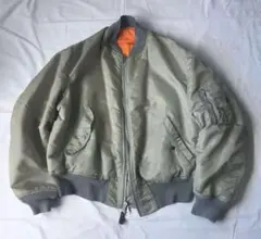 ALPHA 90s USA製 米軍 MA-1 フライトジャケット シルバー　XL