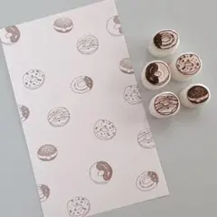 消しゴムはんこ　ドーナツアソートはんこ