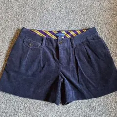 値下げRalph Lauren ネイビー コーデュロイ ハーフパンツ 12