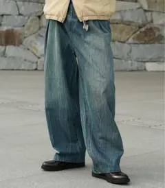 Bleme グルカチノパンツ ヴィンテージ加工 グルカデニムパンツ