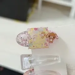 サンリオデザイン ヘアピン パステルピンク