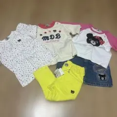 【新品•美品】ミキハウス　ダブルビー　ベビー服セット クマ・星柄 5点