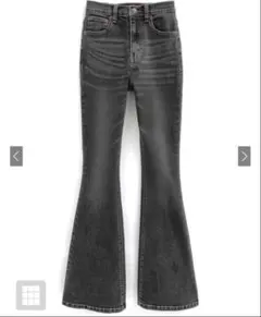 試着のみ♡ GRL ストレッチフレアデニムパンツ cu535 ブラック XS