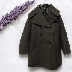 ユニクロ+J✨️ダブルフェイスピーコート ビッグカラー ゆったり オーバーサイズ