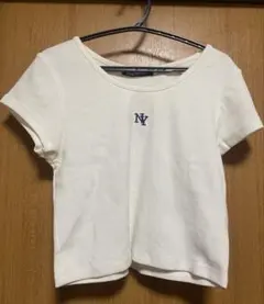 spray Tシャツ　白　半袖　カットソー