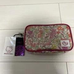 【新品タグ付】ハローキティスマイル限定 リバティ コラボポーチ 花柄