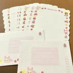 リラックマ コリラックマうさぎ 便箋 封筒 おすそわけセット　平成レトロ
