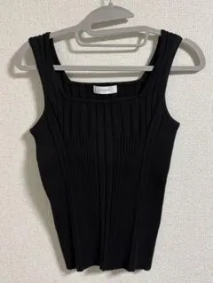 PAGEBOY ページボーイ リブ タンクトップ ノースリーブ ブラック 黒のサムネイル