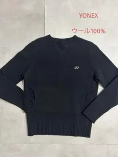 YONEX ブラックニット クルーネック　ゴルフウェア