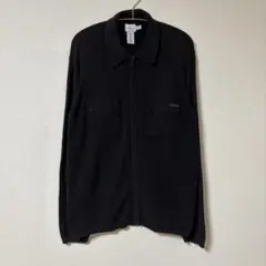 90s Calvin Klein zip up knit shirts S