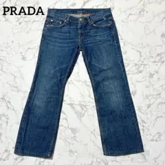 PRADA デニムパンツ クラシックフィット 27 バックロゴ 希少のサムネイル