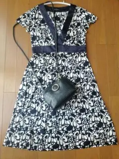 美品★23区★ワンピース★ネイビー★38size