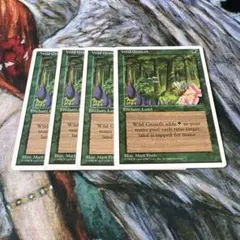 MTG 繁茂/Wild Growth 4ED 英語 4枚セット