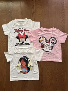 【未使用】子供服 ディズニーデザインTシャツ 80 3枚セット