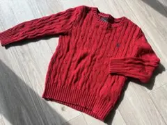 Polo Ralph Lauren 赤 ケーブルニットセーター