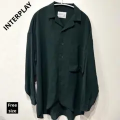 INTERPLAY 長袖シャツ ダークグリーン F メンズ