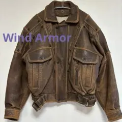 【良品】Wind Armor ラムレザー フライトジャケット LL バイカラー 良品】Wind Armor ラムレザー フライトジャケット LL バイカラー