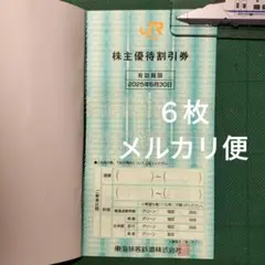 JR東海 株主優待割引券 6枚 即日発送メルカリ便発送