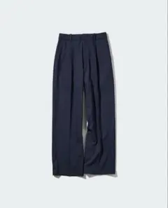 UNIQLO タックワイドパンツ　ストライプ