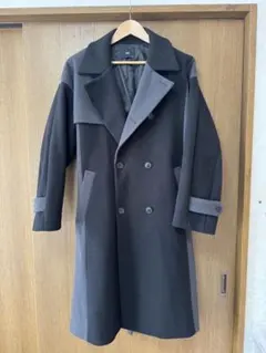 HEVO ヘリンボーン ロングコート OSTUNI BLACK GREEN - メルカリ