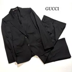 極美品✨XXXL相当 グッチ スーツ 3ピース 現行タグ 裏地総柄 ネイビー