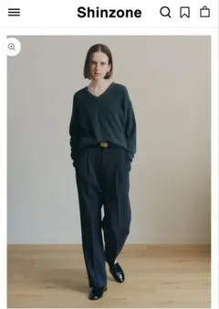 THE SHINZONE Chrysler pants ネイビー シンゾーン32