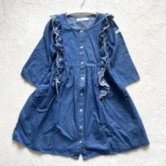 SLAP SLIP キッズ　デニムワンピース　7部袖　130 120