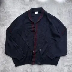 EURO VINTAGE デンマーク製 ウール混ショールカラーカーディガン