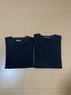 ユニクロ　UniqloU エアリズムコットンオーバーサイズT M 2枚セット　黒