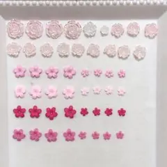 【残り1点】ネイルパーツ　花　薔薇　バラ　ローズ　ピンクオーロラ