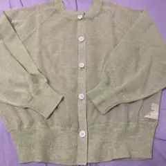 グリーンレーベル　2wayシアーカーディガン　グリーン