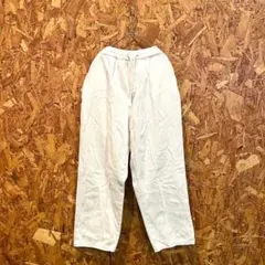 ZARA ザラ カジュアルパンツ ウエストゴム ストレート ホワイト メンズ M