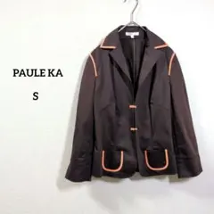 PAULE KA ジャケット 36 ブラウン 配色デザイン 綿混のサムネイル