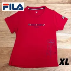 フィラ レディース テニスウェア 半袖Tシャツ 練習着 赤 レッド XLのサムネイル