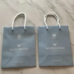 WEDGWOOD ショップ袋 中型 青 2枚セットのサムネイル