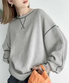 classical elf JAVA 2WAY配色ワッフルロンTEE