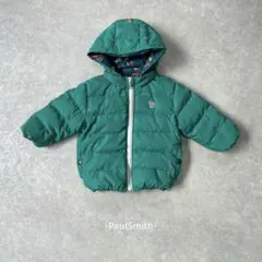 PaulSmith/ベビーダウン/90/グリーン/リバーシブル/キノコ柄/可愛い