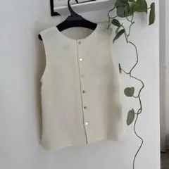 green label relaxing 2wayベスト オフホワイト