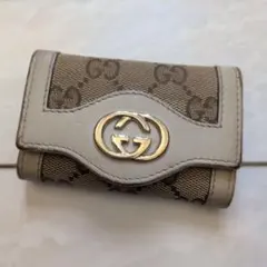 GUCCI GGパターン キーケース ベージュ