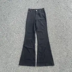 00s black flare denim ベルボトム グランジ y2k平成
