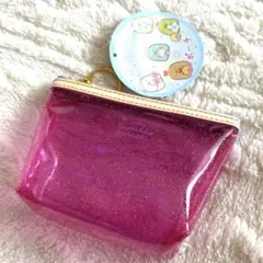 ポーチ❤️すみっコぐらし くじ 景品 ピンク クリア 限定 レア 未使用