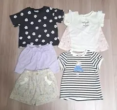 Tシャツ3点、ショートパンツ2点セット 100cm　夏物まとめ売り
