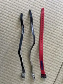 토 클립 스트랩 3개 세트 블랙 레드