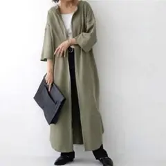 新品未使用 ドゥーズィエムクラス ヘルムスムーア リネンコート ガウン