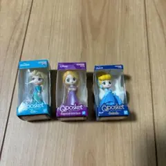Qposket エルサ ラプンツェル シンデレラ 3体セット