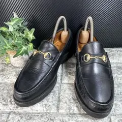 【美品】GUCCI　ホースビットローファー　ラグソール　35C 厚底　ゴールド